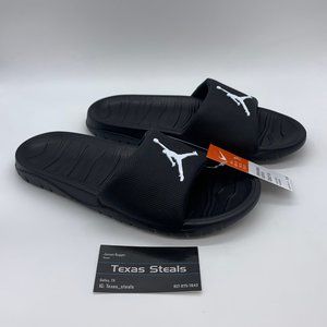 jordan slides black and gold